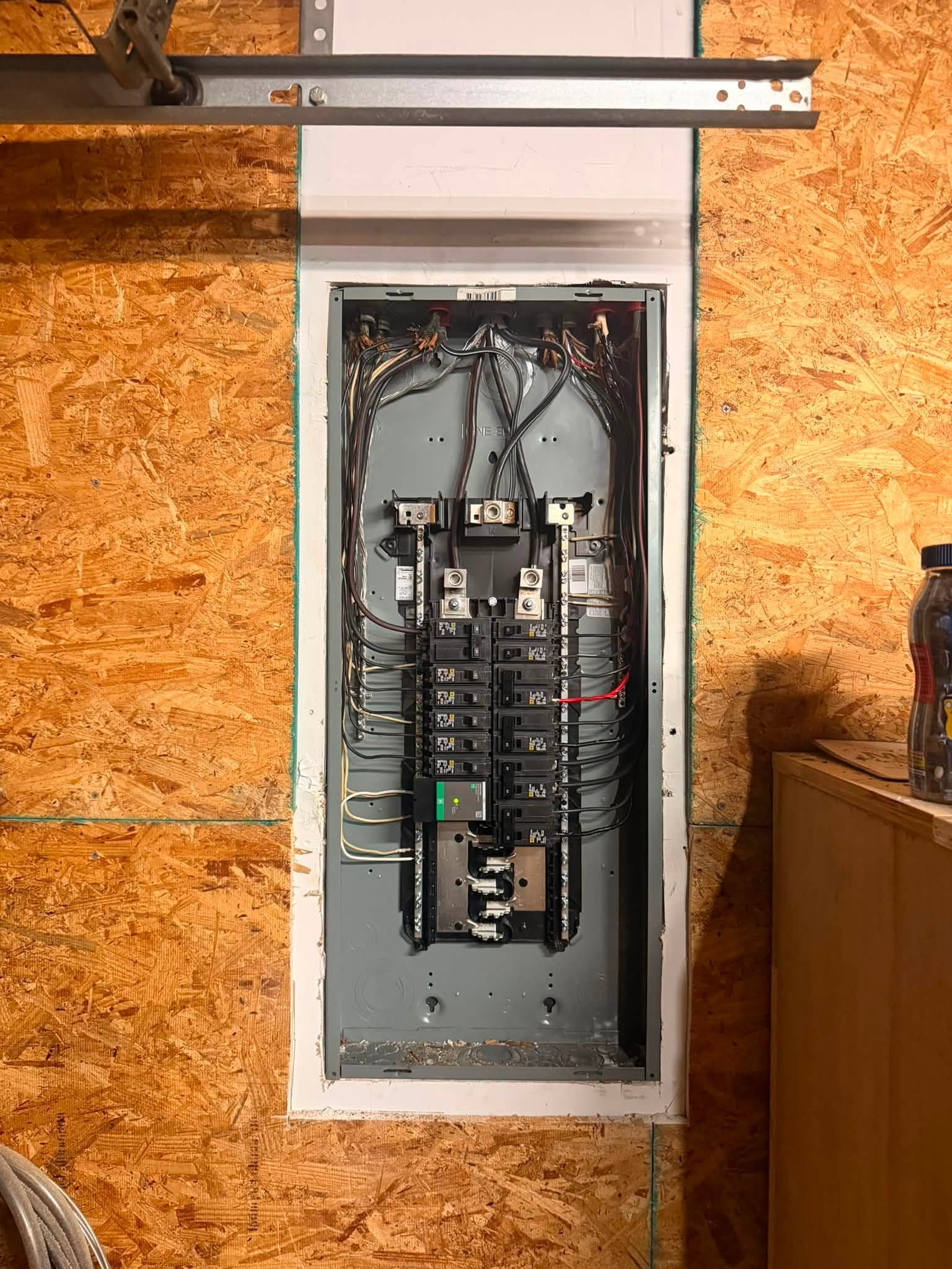 Clean, professionally installed new electrical panel