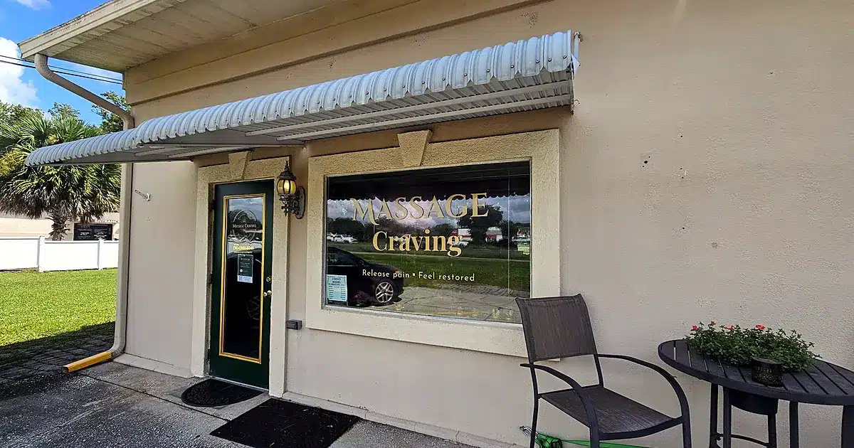 Massage Craving storefront on Highway 17 in Green Cove Springs, Florida